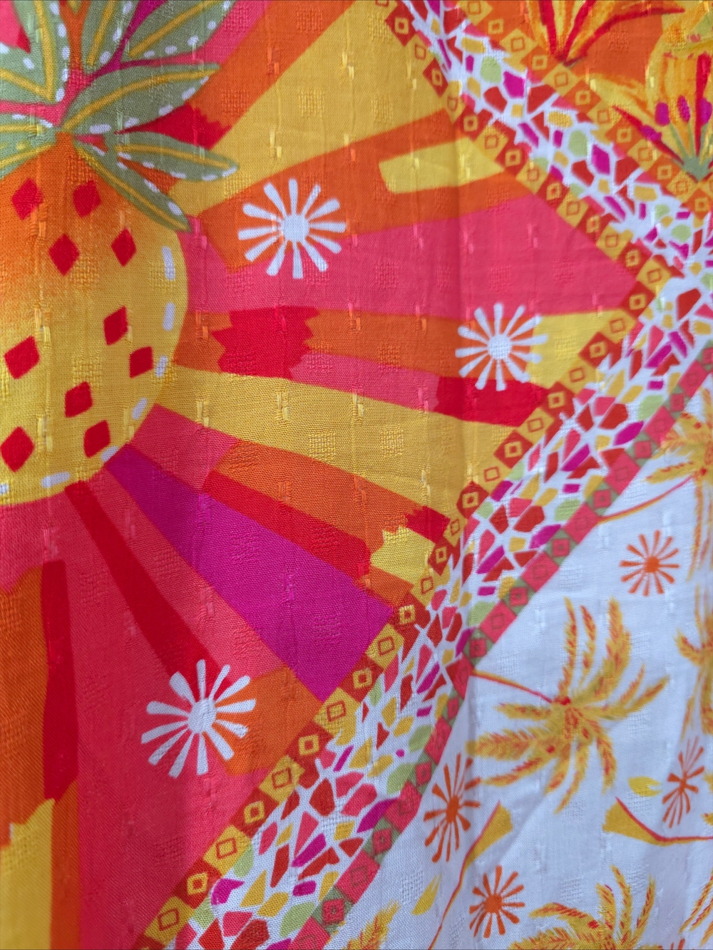 Haute Hippie Vibrant Multicolor Pineapple Floral Tie-Waist Kimono Cardigan, Nwot - Picture 13 of 16
